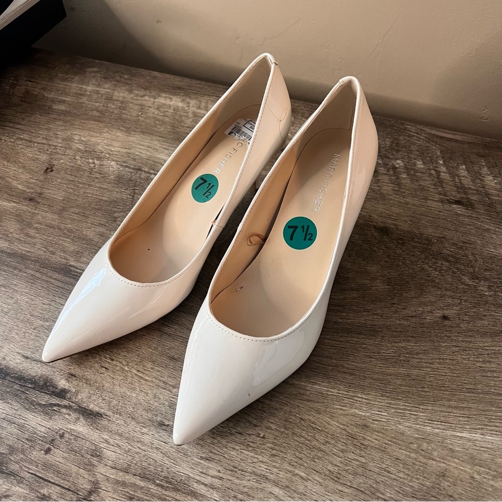 Marc Fisher Cream Heels